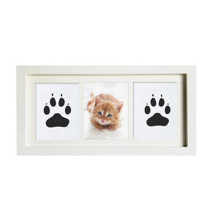3-panel photo white frame +No-clean printing ink (Black) / 1 set