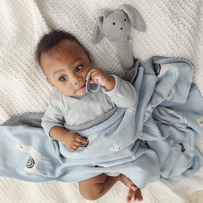 100% Luxury Cotton Swaddle Receiving Baby Blanket - Llama