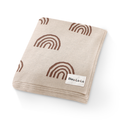 100% Luxury Cotton Swaddle Receiving Baby Blanket - Rainbow