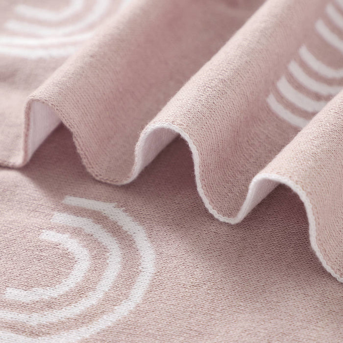 100% Luxury Cotton Swaddle Receiving Baby Blanket - Rainbow