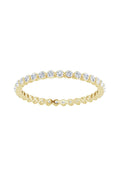 1.5mm Halo Diamond Eternity Band - White Diamonds Yellow Gold