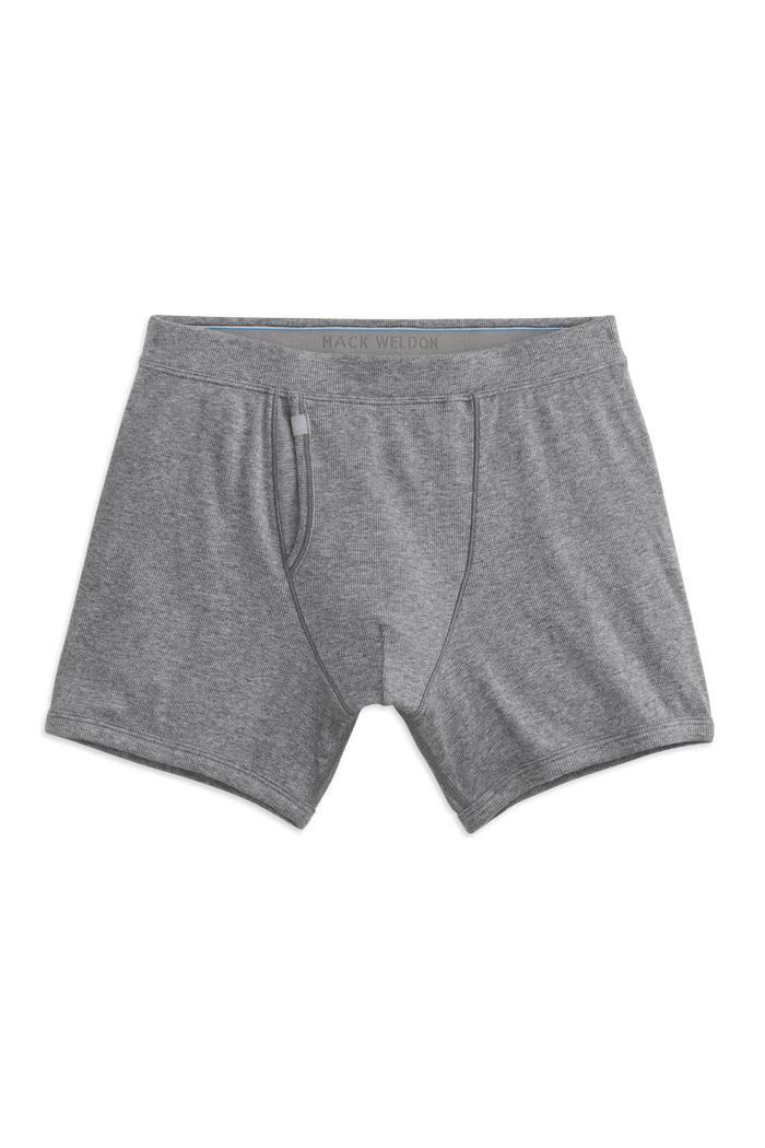 Grey Heather | 18-Hour Jersey Rib Boxer Brief in Grey Heather