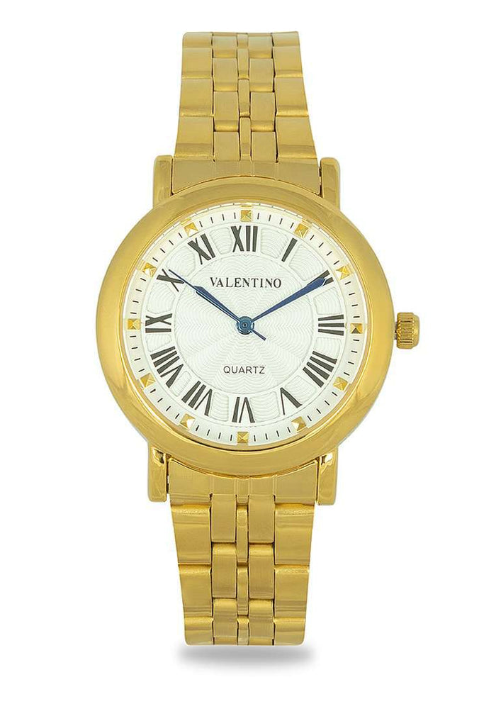 Valentino 20122325-WHITE DIAL Gold Stainless Watch for Women-Watch Portal Philippines