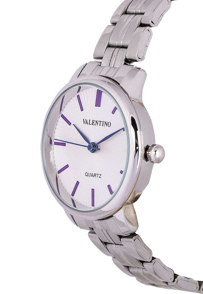 Valentino 20122327-WHITE DIAL Silver Stainless Strap for Women-Watch Portal Philippines