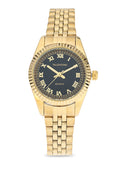Valentino 20122403-GOLD - BLACK DIAL Stainless Steel Strap Analog Watch for Women-Watch Portal Philippines