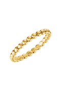 2.5 mm Beaded Stackable Ring - 14k Yellow Gold