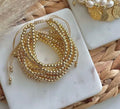 3 Strand Gold Plated Adjustable Bracelets