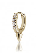 6.5mm Single Short Spike Diamond Eternity Clicker - Yellow Gold
