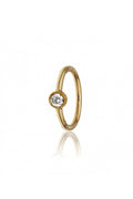 8mm Scalloped Diamond Clicker - Yellow Gold