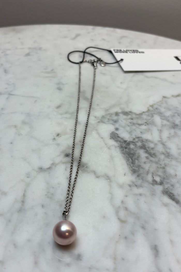 925 Silver and Pink Pearl Necklace image 1