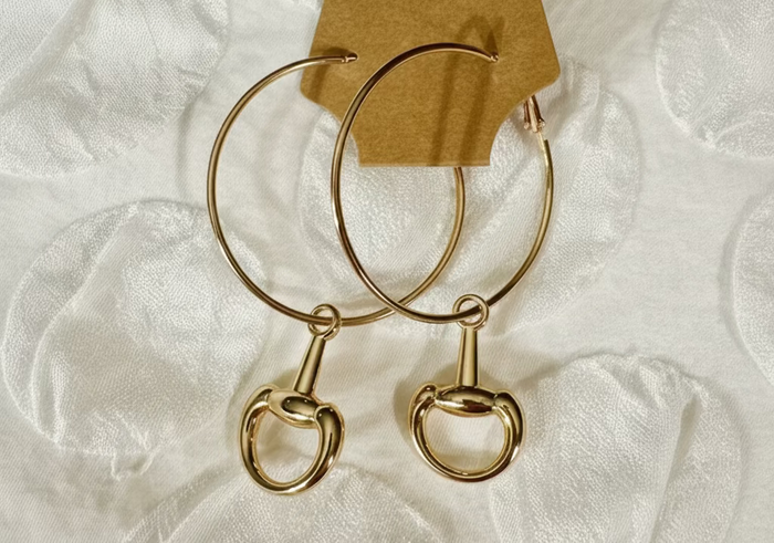 Bridle Bit Hoop Earrings
