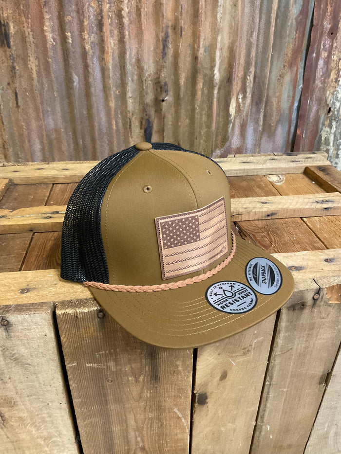Hooey "Liberty Roper" Brown/Black Leather Patch