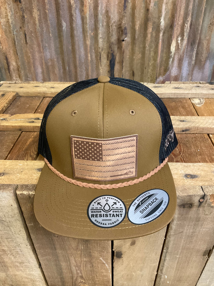 Hooey "Liberty Roper" Brown/Black Leather Patch