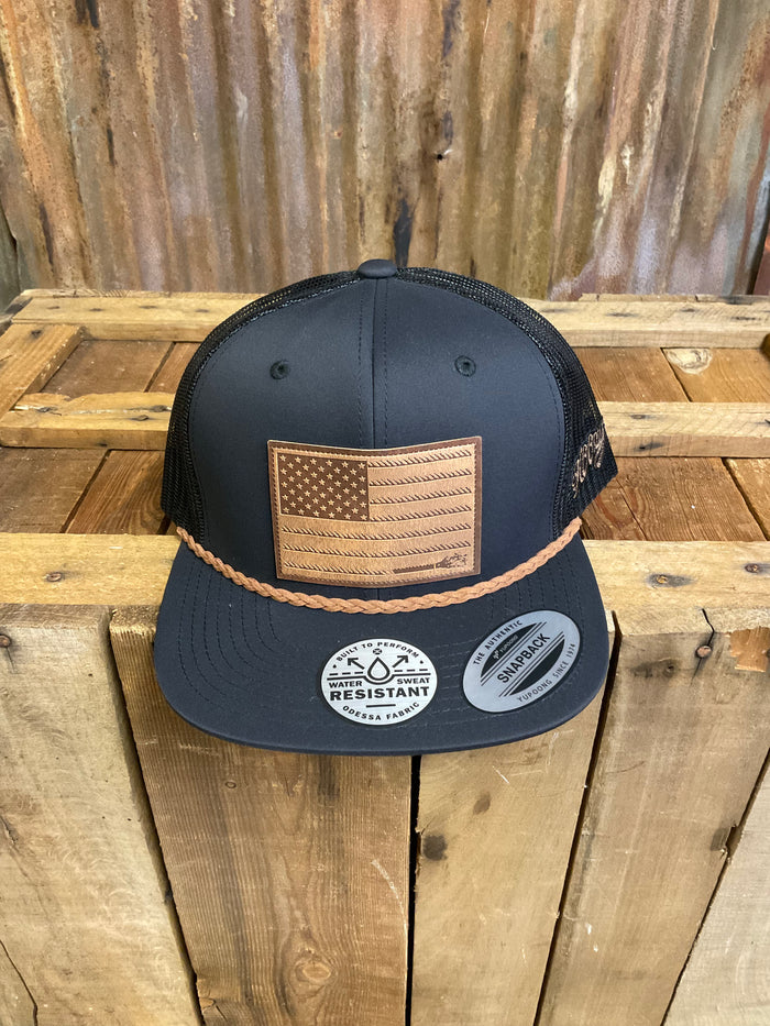Hooey "Liberty Roper" Black with Leather Rope
