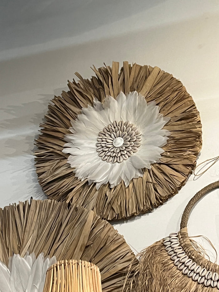 Karlie Cowrie Shell Circle Wall Decor