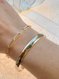 Half Round Bangle - 14k Yellow Gold