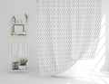 Black White Geometric Shower Curtain, Modern Minimalist Bathroom Decor, Abstract Pattern Bathroom Curtain, Contemporary Bathroom Accessories, Scandinavian Bathroom Decor, Made in the USA | Pippa + June