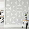 Abstract Modern Peel and Stick Wallpaper, Repositionable Removable Wallpaper, Modern Fabric Wallpaper | Pippa + June