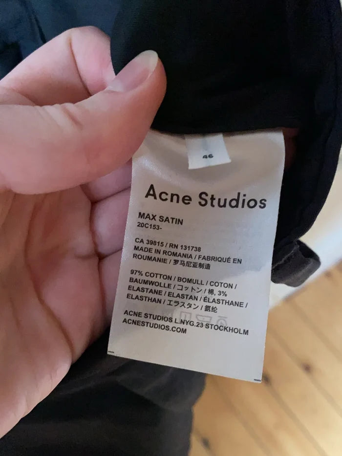 Acne Studios Max Satin-kostymbyxor