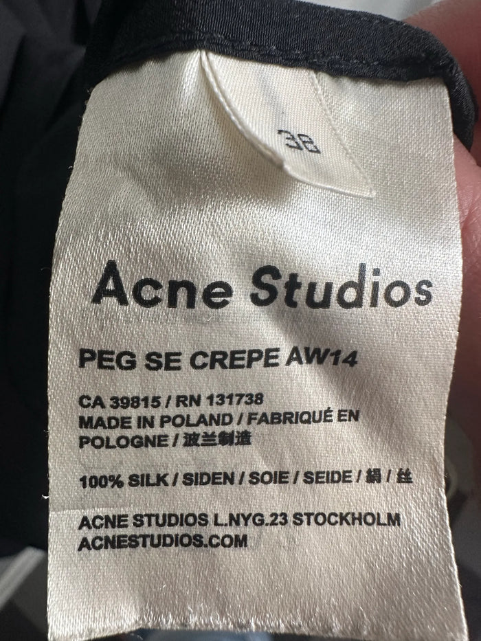 Acne Studios Peg Se Crepe Aw14-sidenklänning