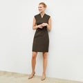 Front image of a woman wearing the Aditi Dress in Kale | Lead