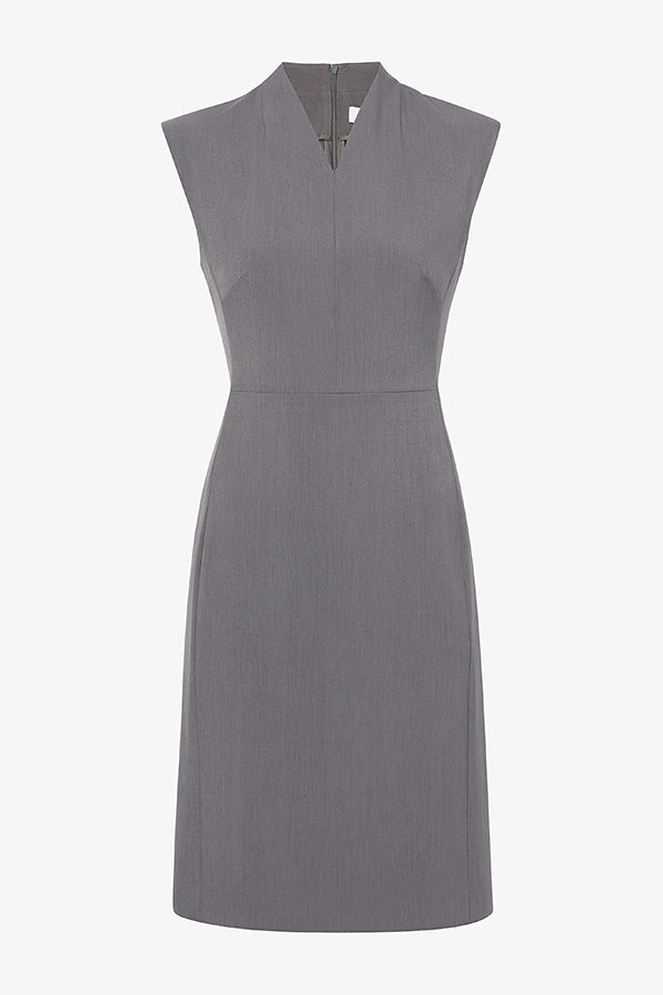 Packshot image of the Aditi Dress in Steel Gray | Still | Exclude