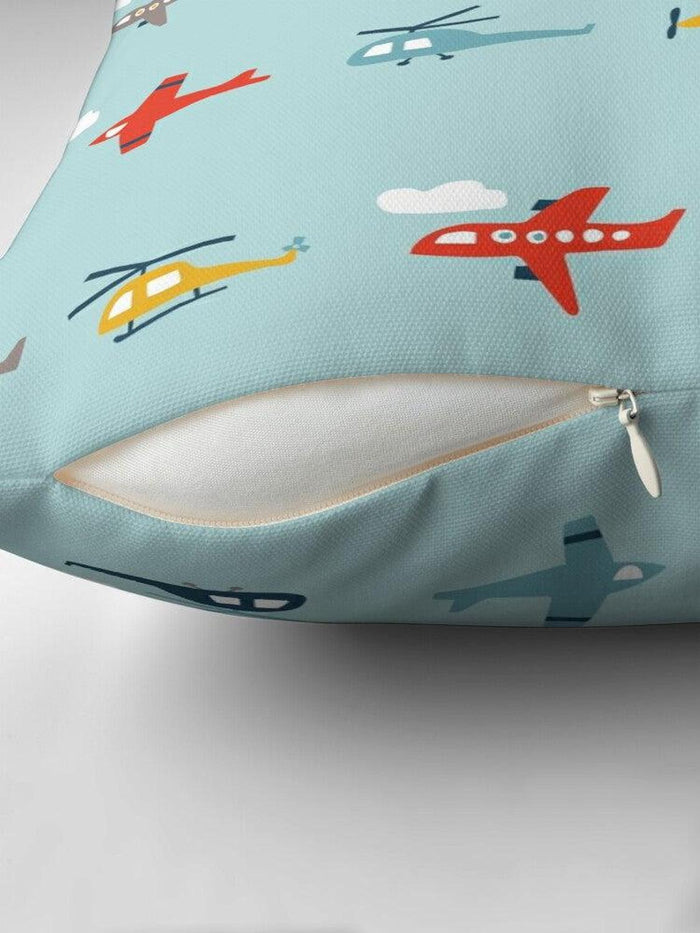Boys Throw Pillow Transport Airplanes, Boys Bedding, Boys Nursery Decor and Accessories, Made in the USA | Pippa + June