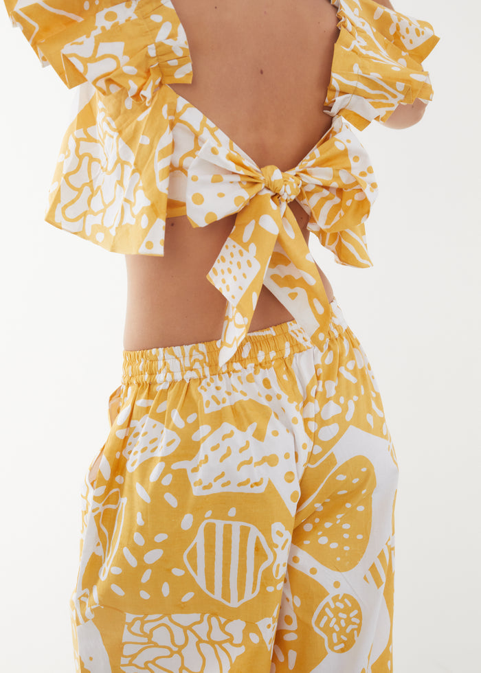 Aloe Top in Cleo Print, Luxury and  Ethically Made Women's Tops