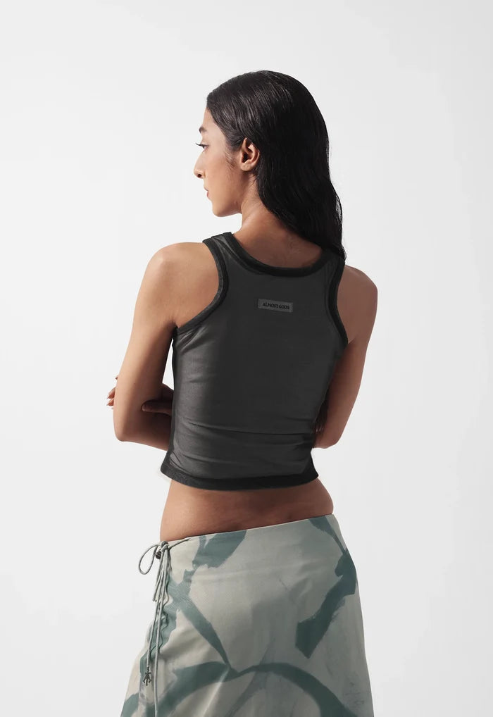 Alpha Cross Reversible Ribbed Tank Top