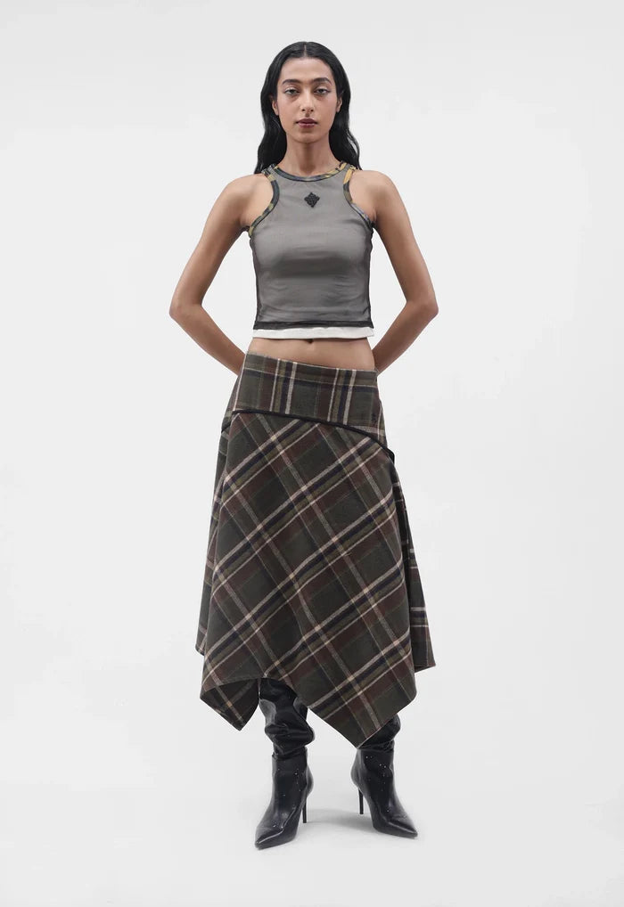 Alpha Cross Reversible Ribbed Tank Top