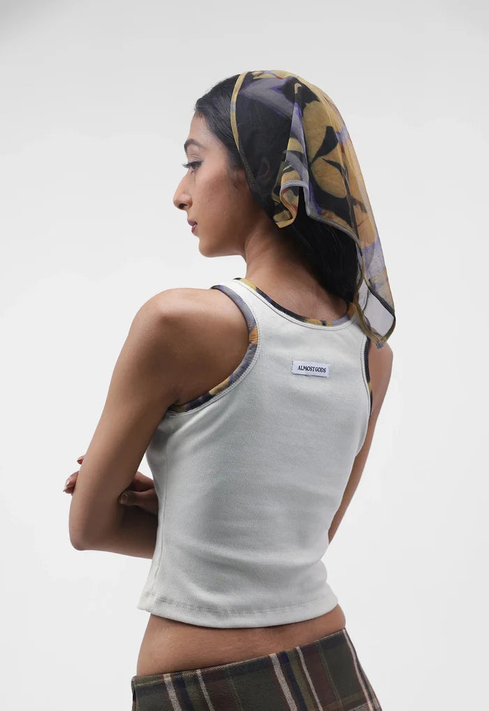 Alpha Cross Reversible Ribbed Tank Top