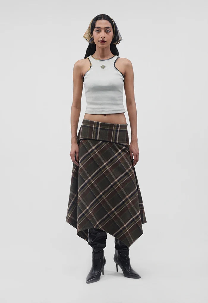 Alpha Cross Reversible Ribbed Tank Top