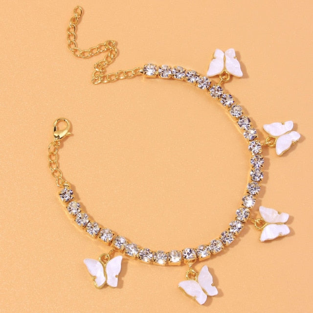 Anklet-Bracelet  Fashion Heart Rhinestone           ID A114 - 1140 - foxberryparkproducts