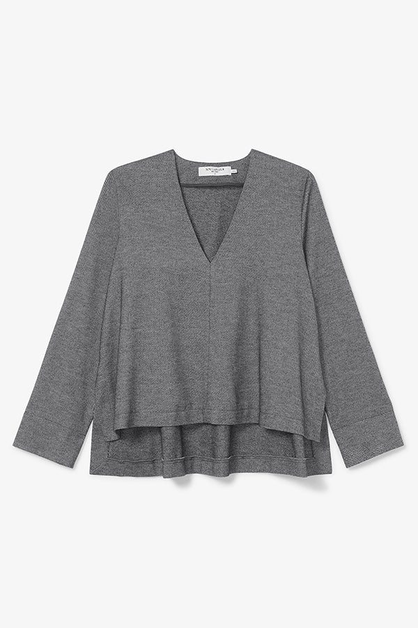 Packshot image of the annette top in flannel twill | Exclude | Still