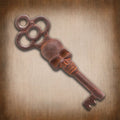 Antiqued Skull Key