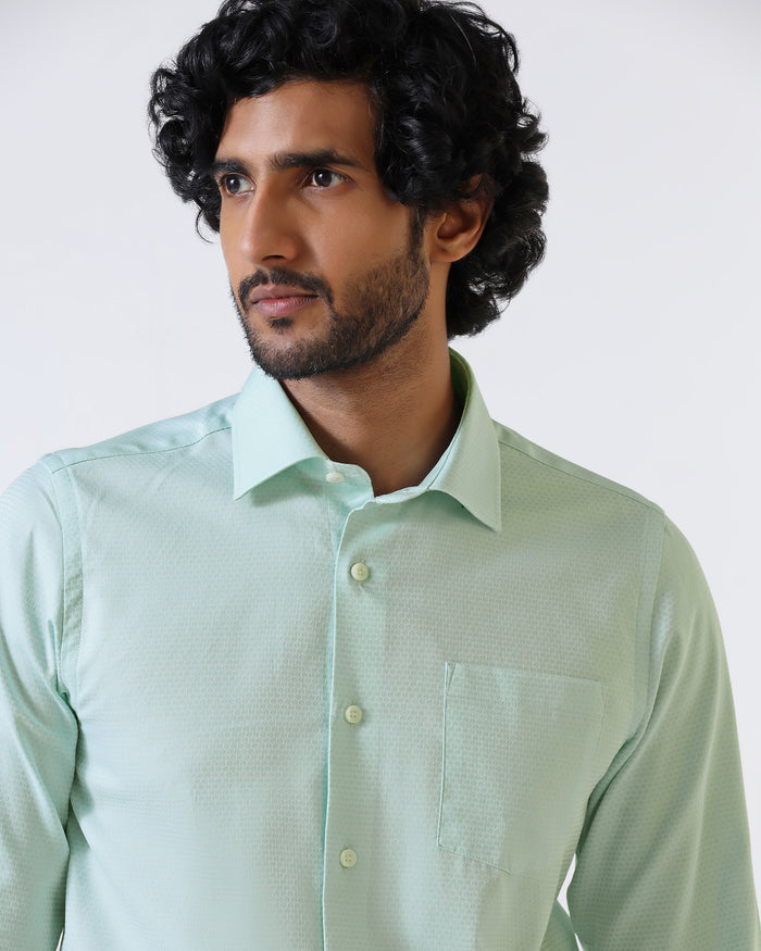 Aqua Textured Shirt - Random