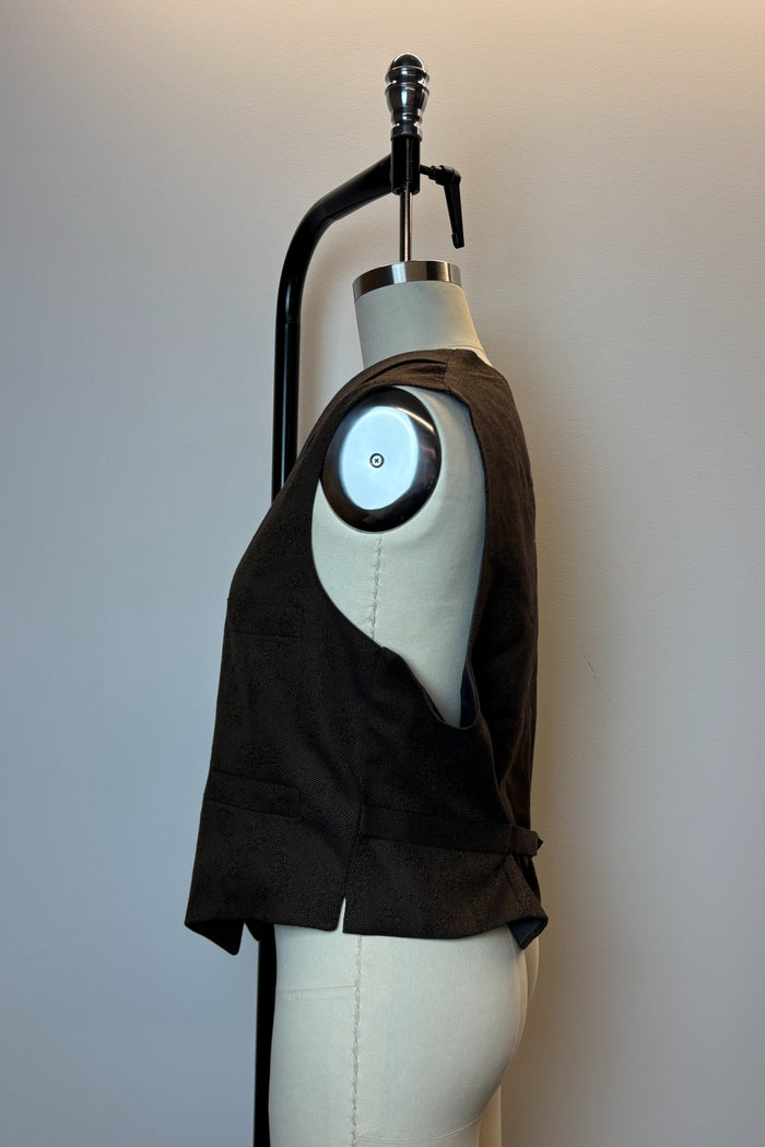 Aquasculum Brown Wool Vest image 1