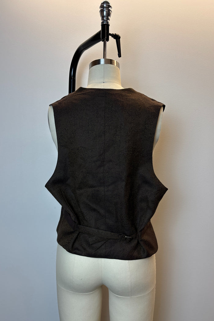 Aquasculum Brown Wool Vest image 2