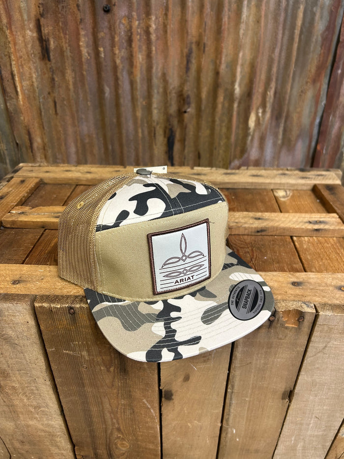 Ariat Men's Camo 7 Panel Hat