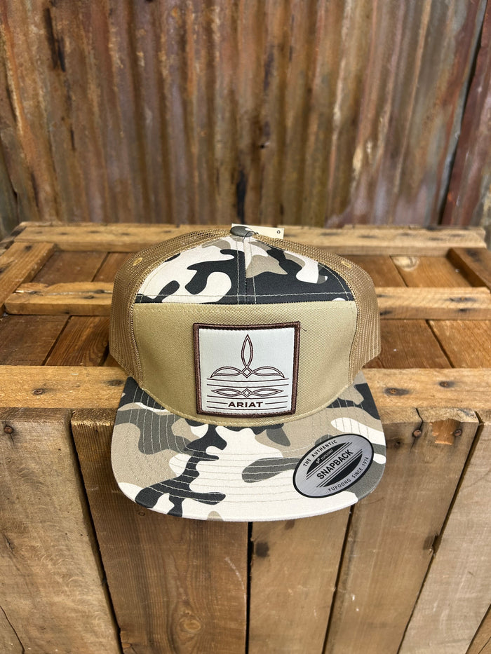 Ariat Men's Camo 7 Panel Hat