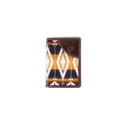 Ariat Mens Trifold Style Wallet Southwestern Fabric Brown