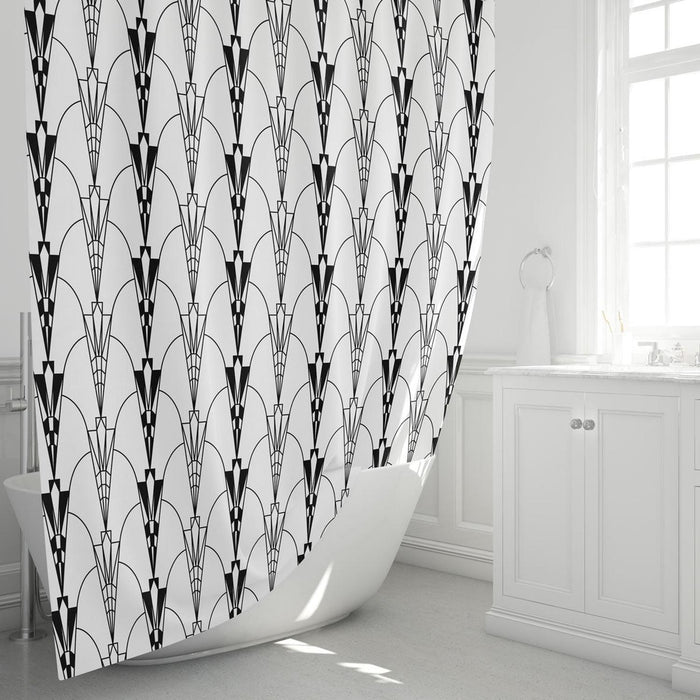 Shower Curtains 1920s Art Deco Vintage, Bath Mats and Rugs, Bathroom Decor