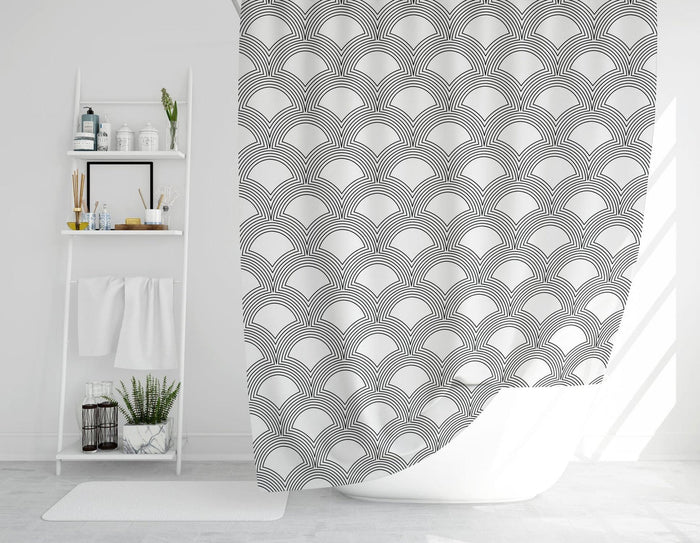 Art Deco Shower Curtain Retro, Vintage Bathroom Decor | Pippa + June