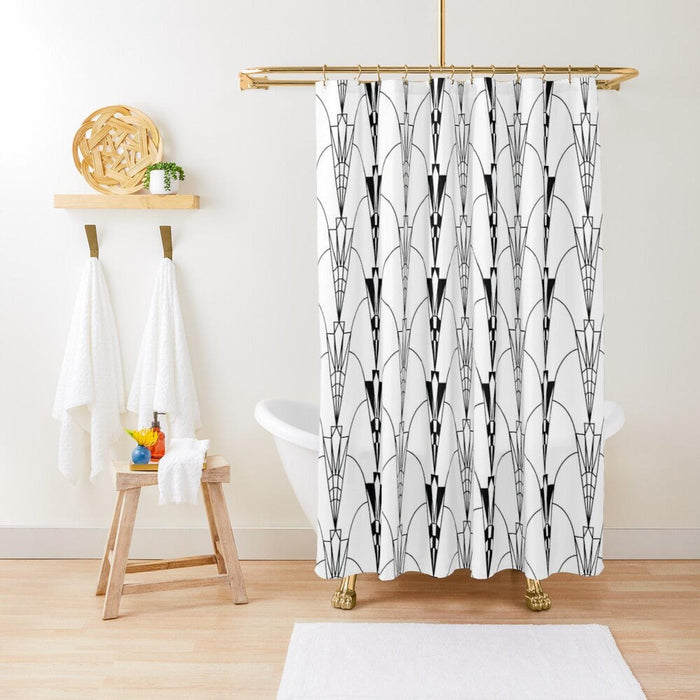 Shower Curtains 1920s Art Deco Vintage, Bath Mats and Rugs, Bathroom Decor
