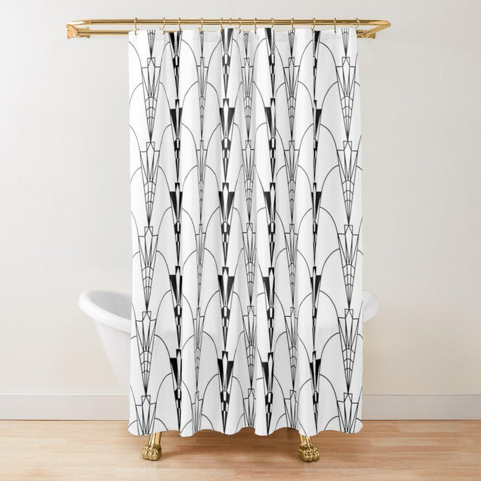 Shower Curtains 1920s Art Deco Vintage, Bath Mats and Rugs, Bathroom Decor