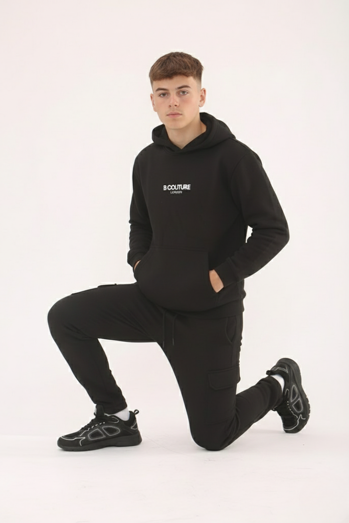 Astrid Boys Fleece Tracksuit - Black