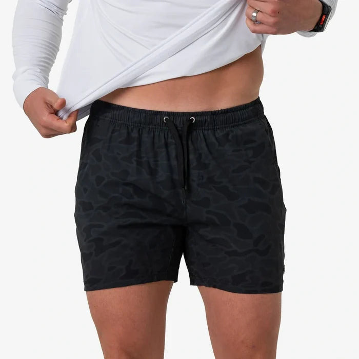 Athletic Shorts - Black Camo
