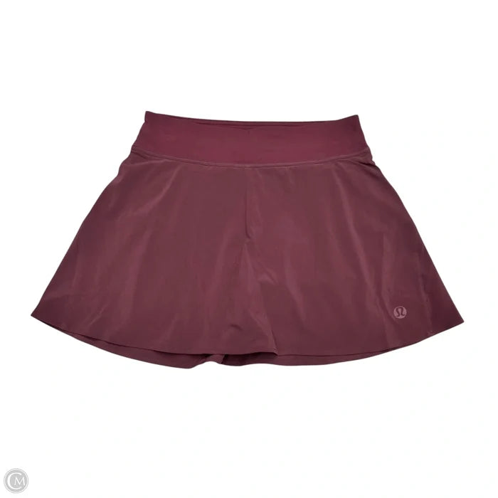 Athletic Skort By Lululemon In Maroon, Size: S