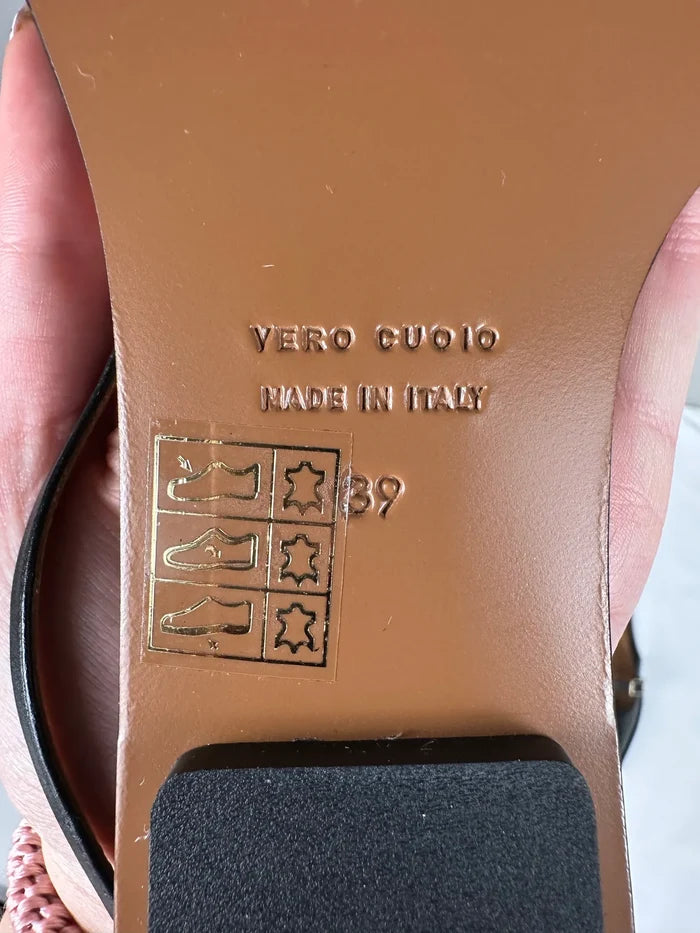 ATP Atelier Cortina-skinnsandaler NWOT