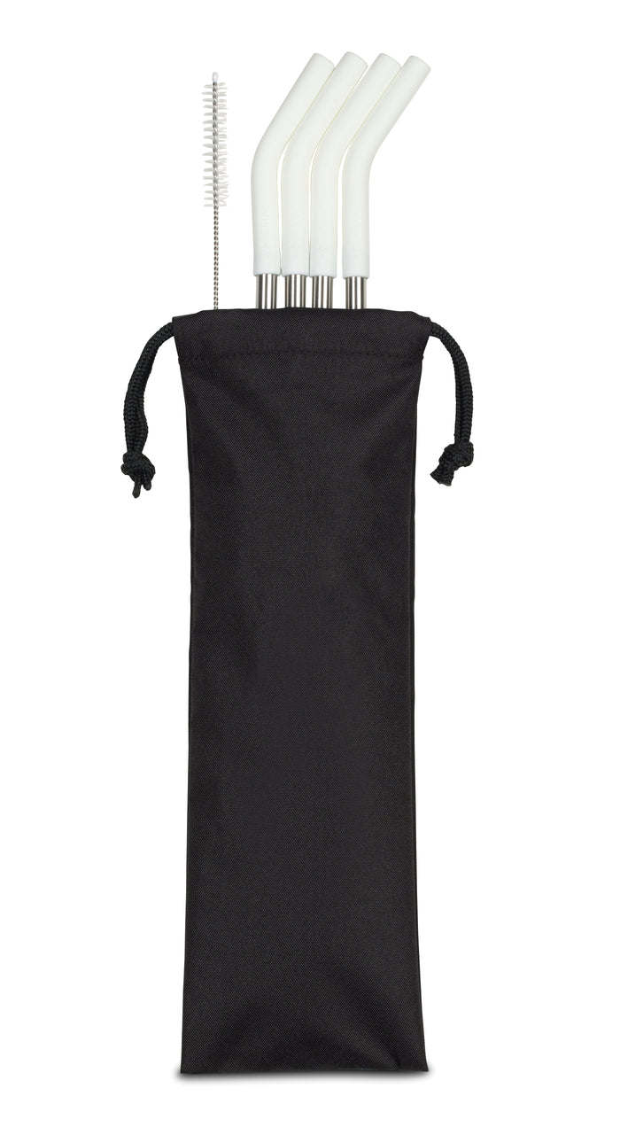 Aviana™ Poppy 4-Pack Stainless Straw Set